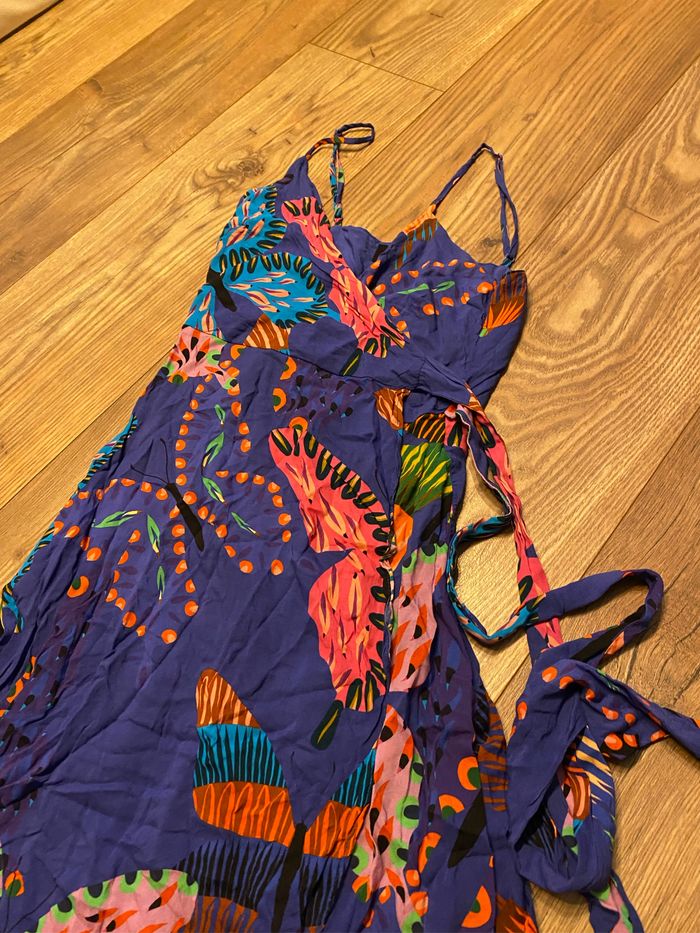 Robe été mauve à motifs papillons Desigual Txs - photo numéro 4