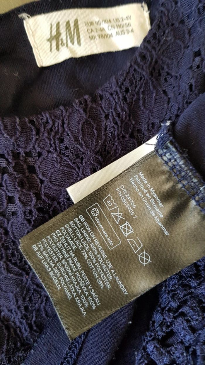 Robe marine H&M 4 ans - photo numéro 3