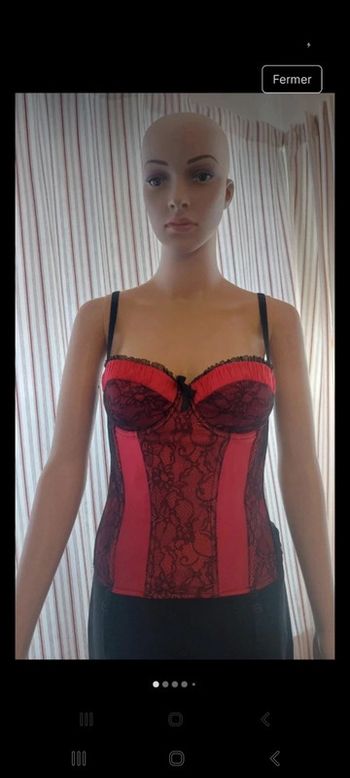 Corset guêpière rouge/noir La Senza fr 90C