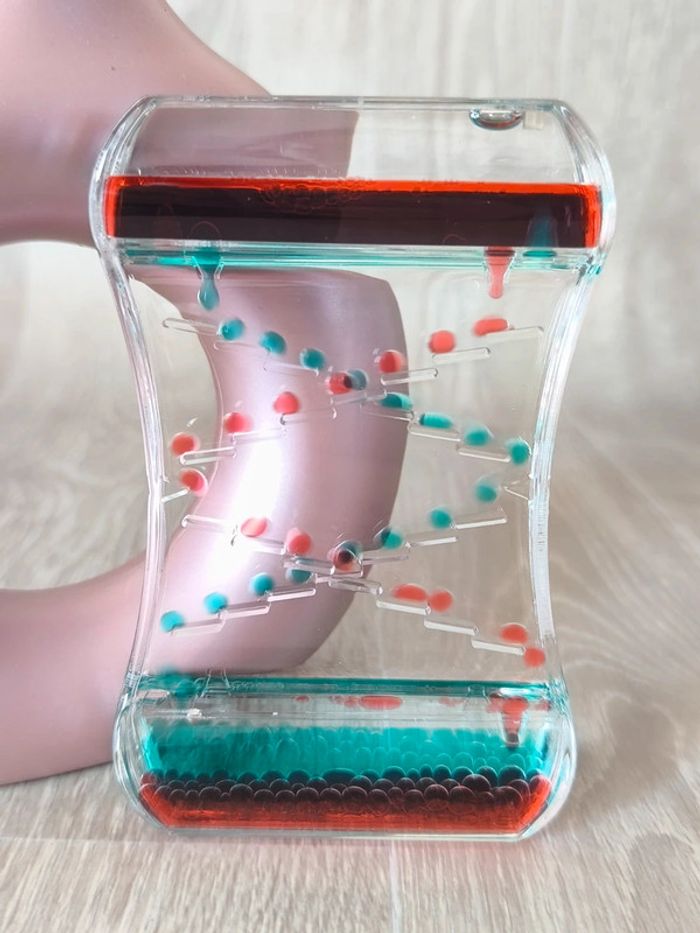 Sablier à huile double apaisant vert et rouge - photo numéro 4