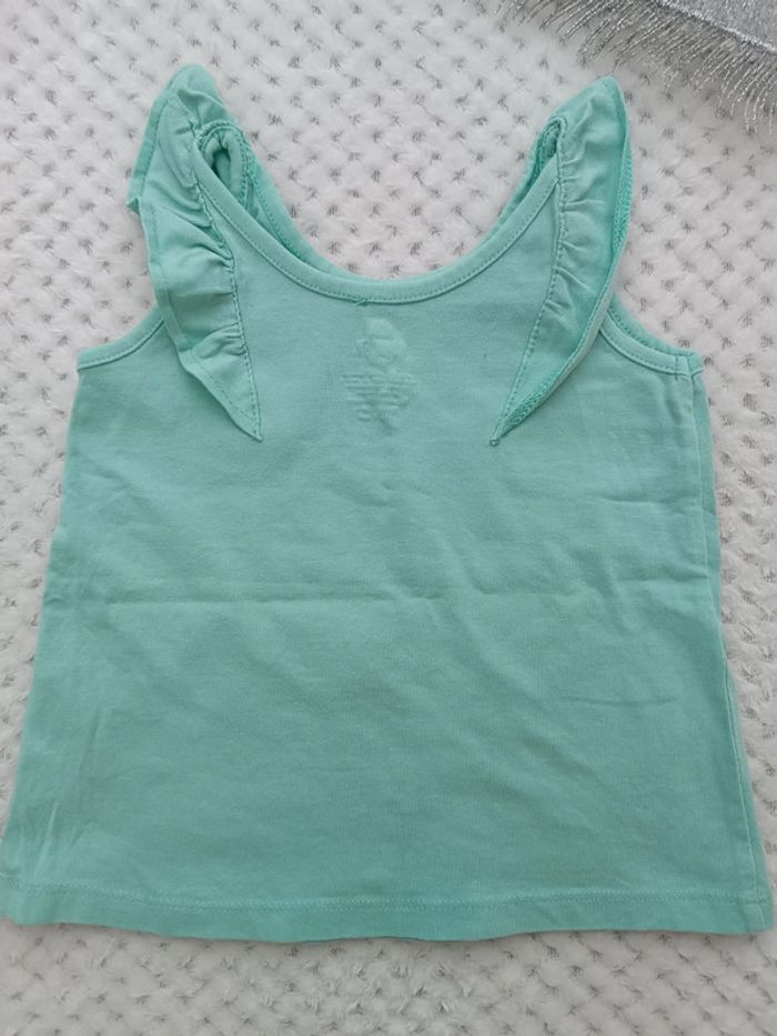 🔸 T-shirt Sans Manches à Volants Fille - Smiley 24 Mois🔸 - photo numéro 7