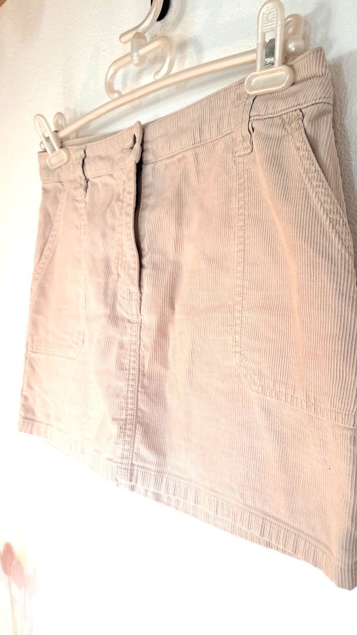 Mini-jupe Esprit – Taille 36 – Velours côtelé beige - photo numéro 2