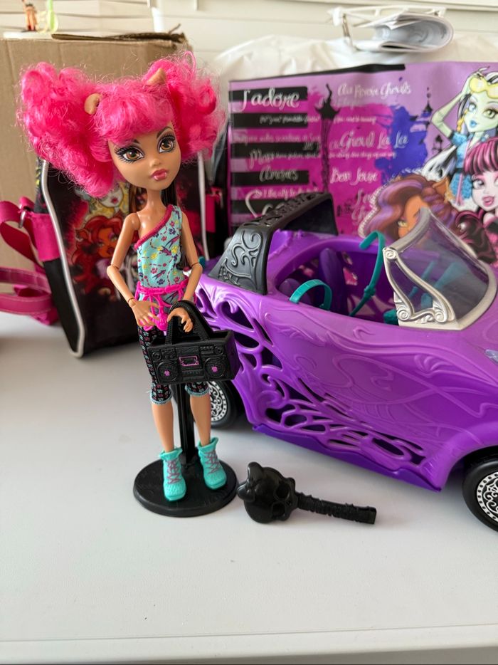 Lot poupée et véhicule Monster High Howleen Wolf hip-hop dance - photo numéro 2