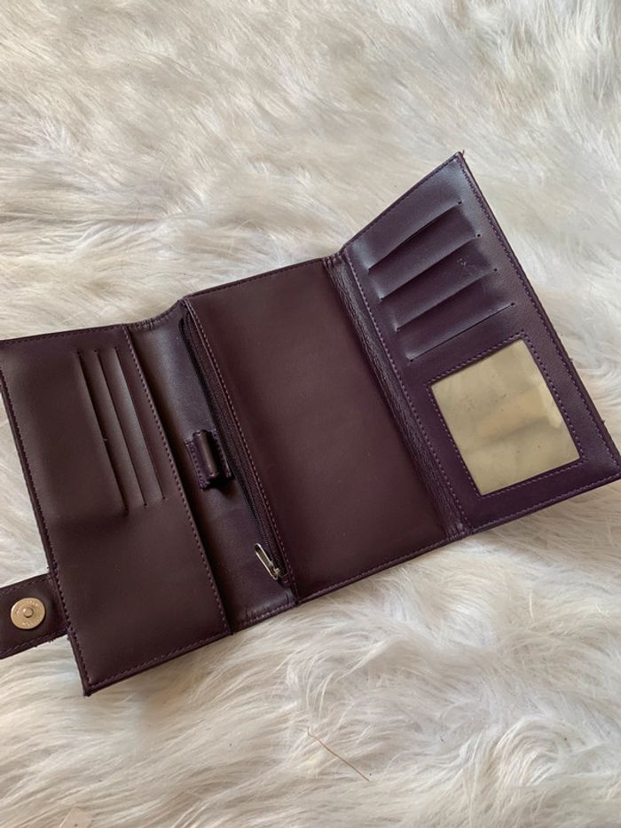 Grand porte feuille mauve paquetage - photo numéro 3