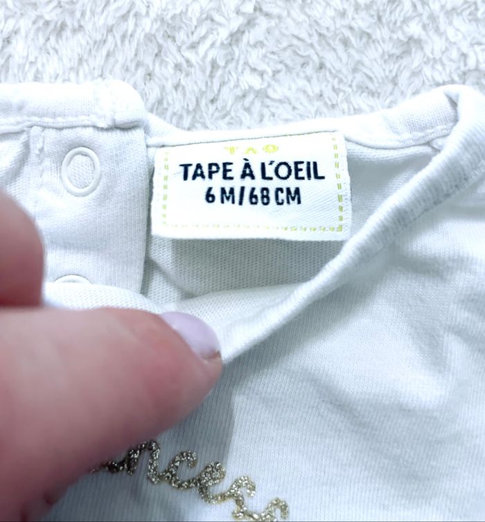Lot de 3 tee-shirts manches longues « tape à l’œil » 6 mois - photo numéro 3