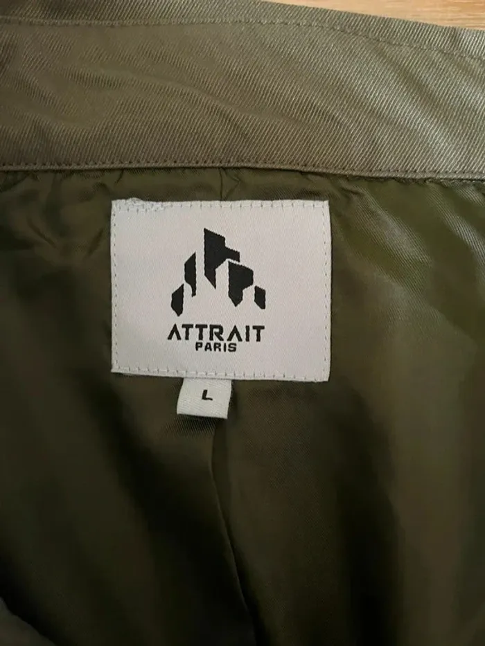 Trench court veste manteau coupe vent kaki Attrait Paris Taille L – Neuf avec étiquette - photo numéro 5