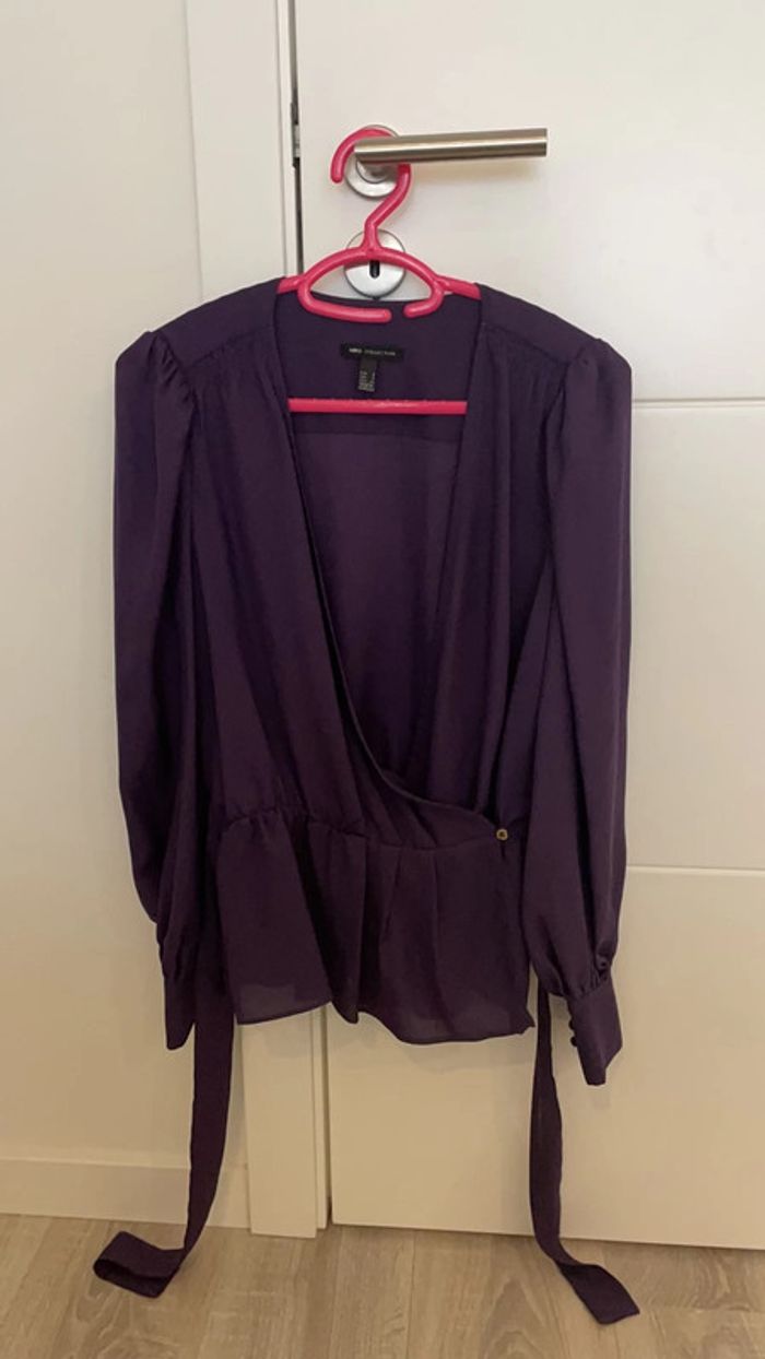 Chemisier violet Mango