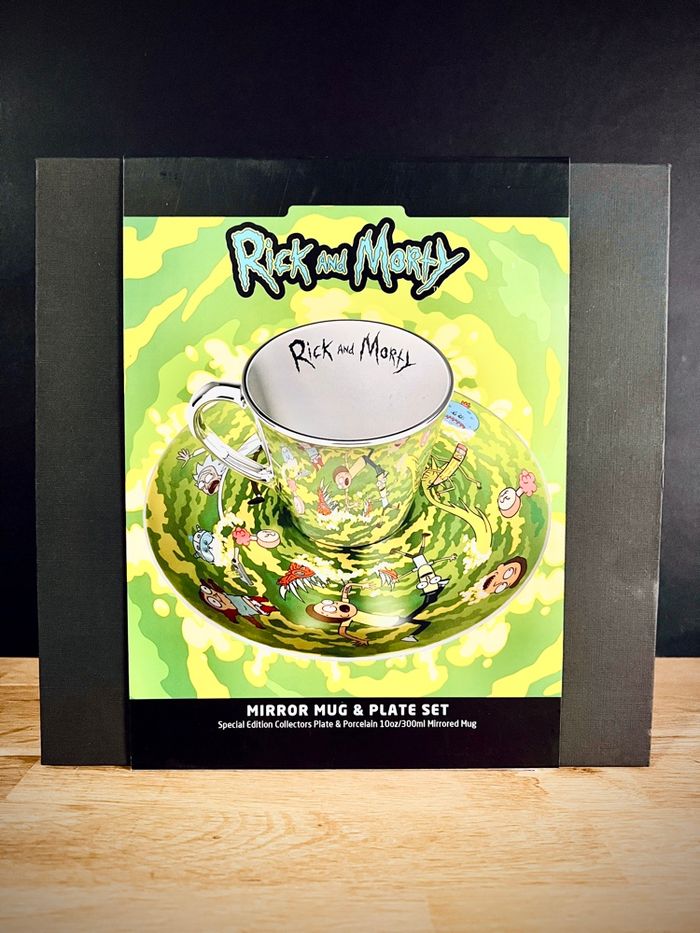 Rick & Morty – Mug & Assiette Collector Mirror Edition – Neuf - photo numéro 4