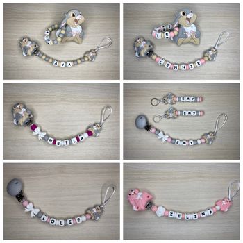 Attache tétine personnalisée 