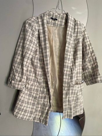 Blazer à carreaux long