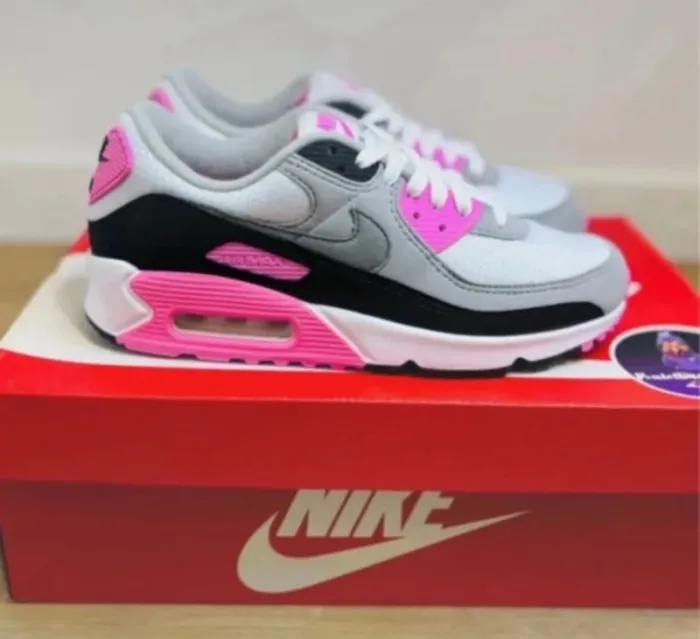 Nike Air Max 90 White Grey Rose Particle Taille 38.5 - photo numéro 2