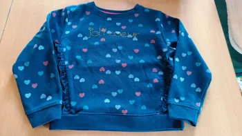Pull col rond motif coeur