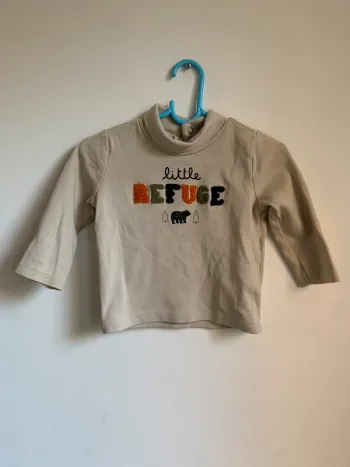 T-shirt beige manches longues – Orchestra – 9 mois