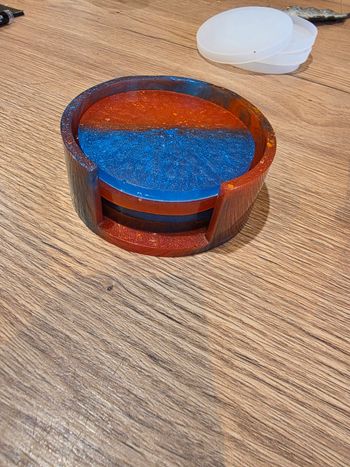 ✨ Dessous de verre en résine avec socle assorti ✨