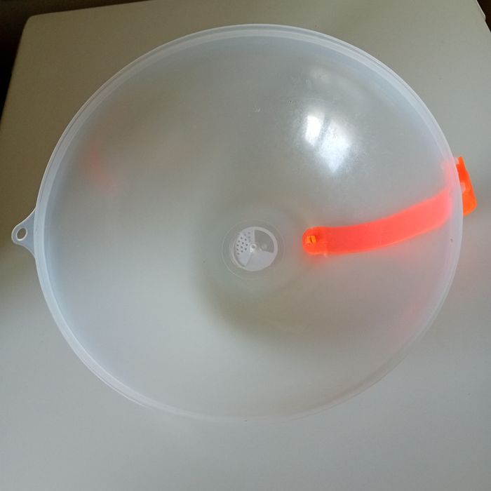 Faby27800 Cloche transparente avec poignée orange - pour micro-onde - photo numéro 2