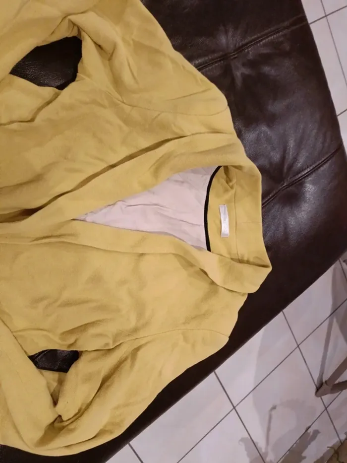 Blazer Promod taille 38 jaune veste - photo numéro 2