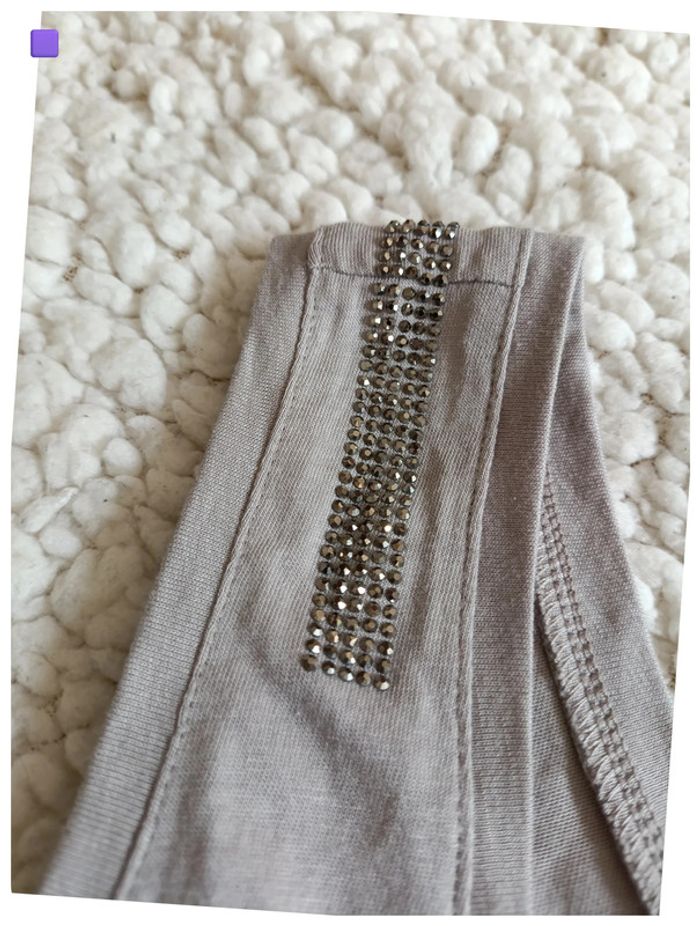 Débardeur gris strass Monari – style chic & casual - photo numéro 2
