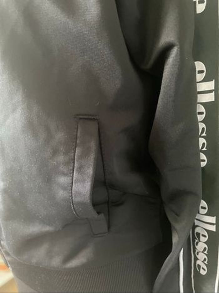 Veste vintage Ellesse noire – Logo brodé & bandes pression - photo numéro 6