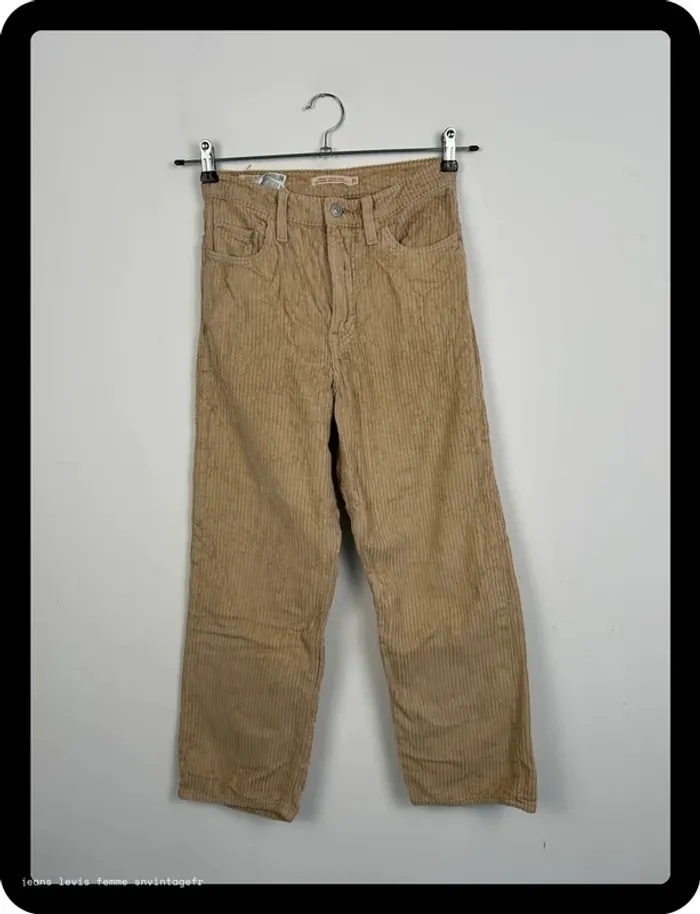 Jean Levi's Premium Femme Beige | Ribcage Straight Ankle | W25 L27 FR36 | Très Bon État | BP51 - photo numéro 2