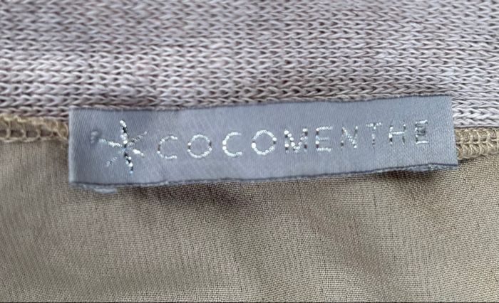 Tunique beige irisée à taille ceinturée • Cocomenthe • T36 - photo numéro 5