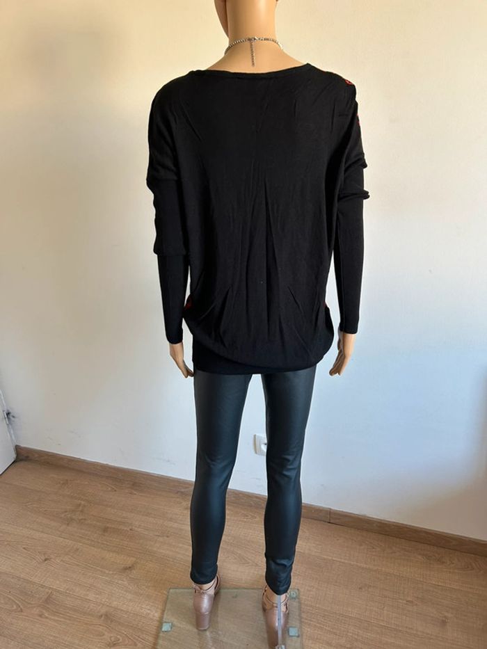 Pull rouge et noir Morgan taille M jamais porté - photo numéro 9