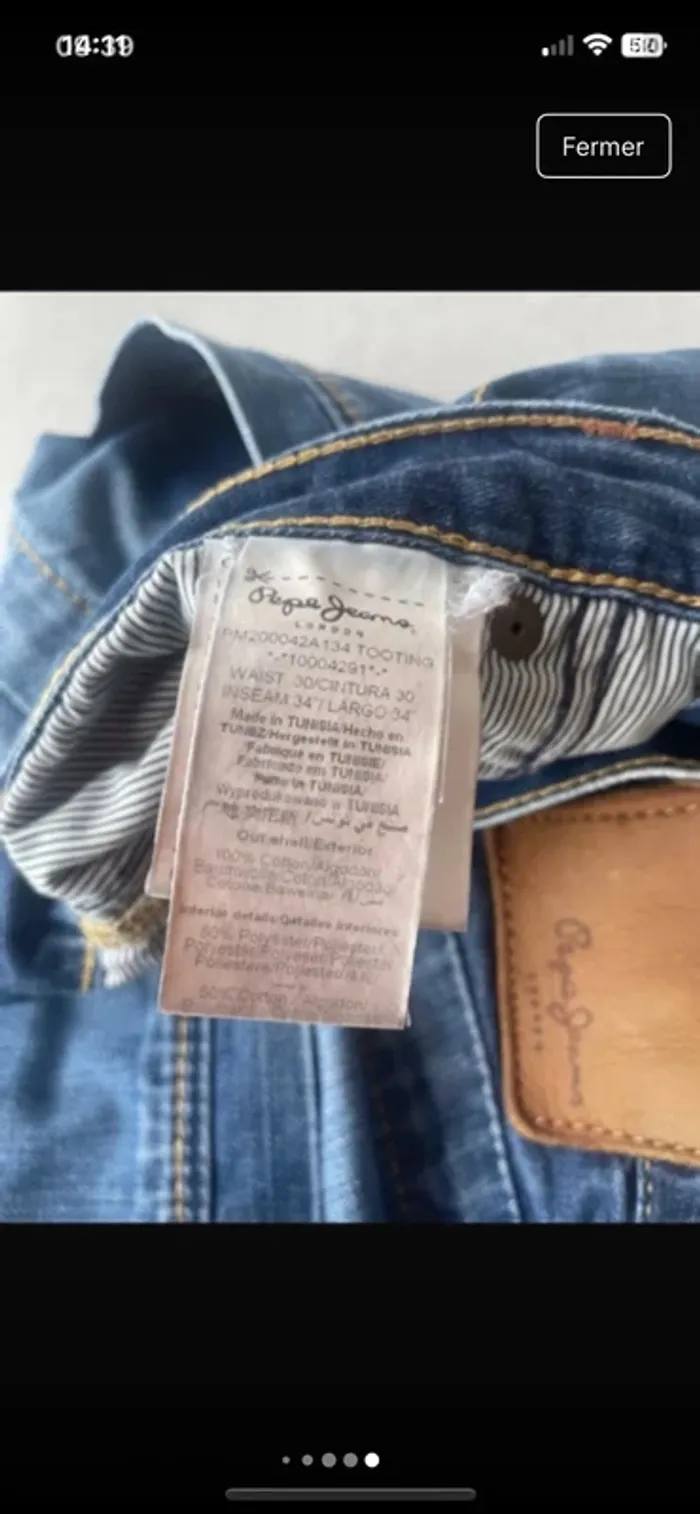 Jean Pepe Homme Taille 40 - photo numéro 7