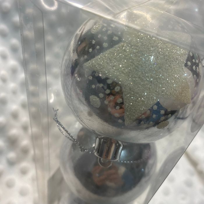 ✨⭐ Boules argentées à motif étoile – lot de 3 ⭐✨ - photo numéro 3