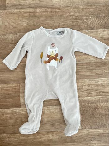 Pyjama bébé garçon bébé fille 6 mois beige