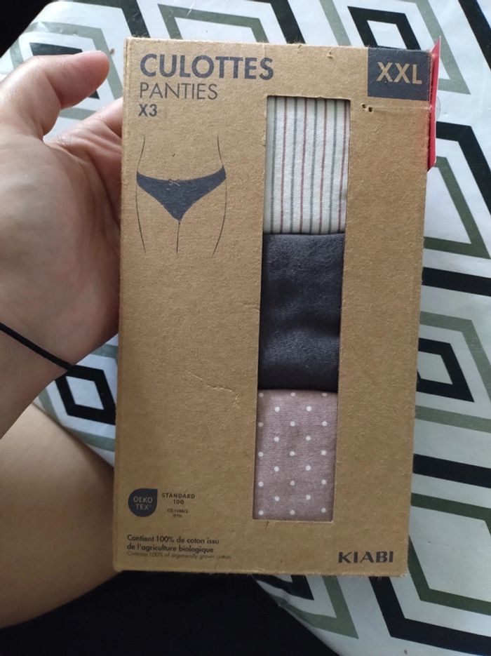 Lot de 3 culottes panties XXL neuf