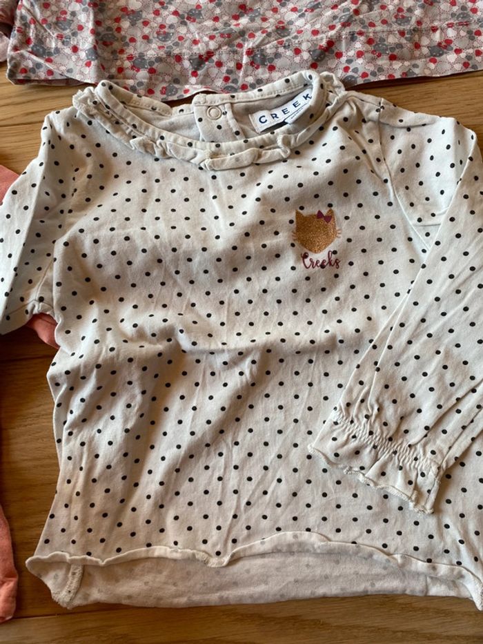 Lot de 12 T-shirts manches longues + blouses - 12 mois - photo numéro 3