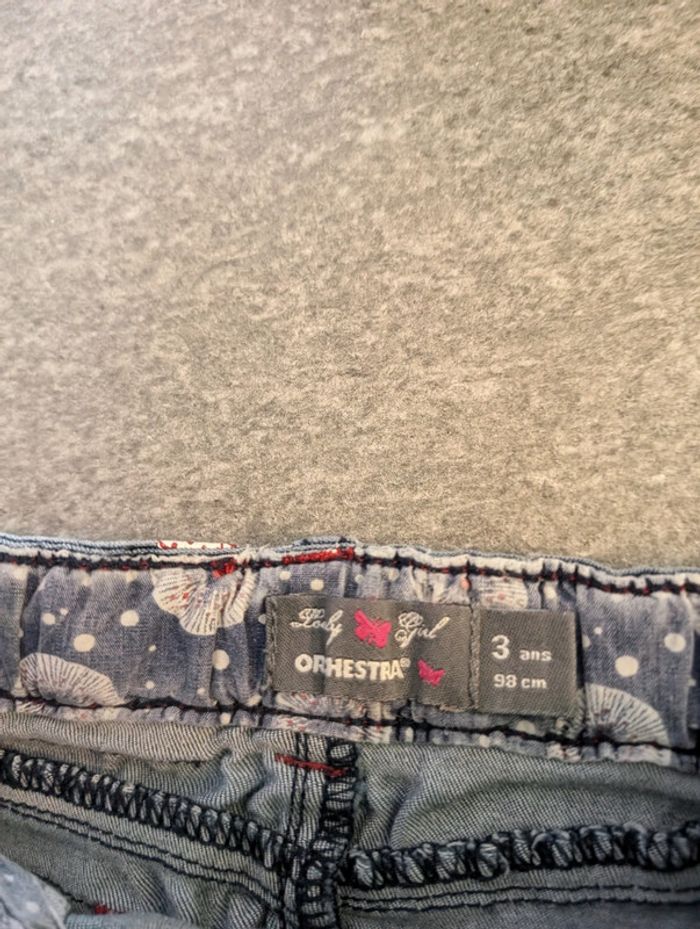 Mini-jupe en jean fille 3 ans - photo numéro 3