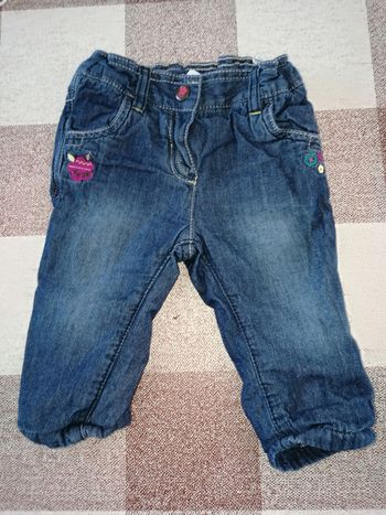 Jeans bleu doublure épaisse C&A 6 mois