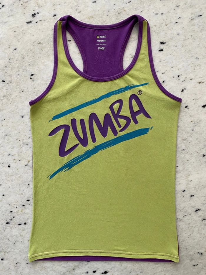 Débardeur anis et violet Zumba M