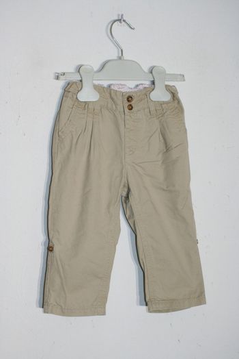 Pantalon toile beige retroussable H&M