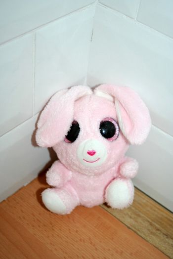Peluche Lapin rose 12cm