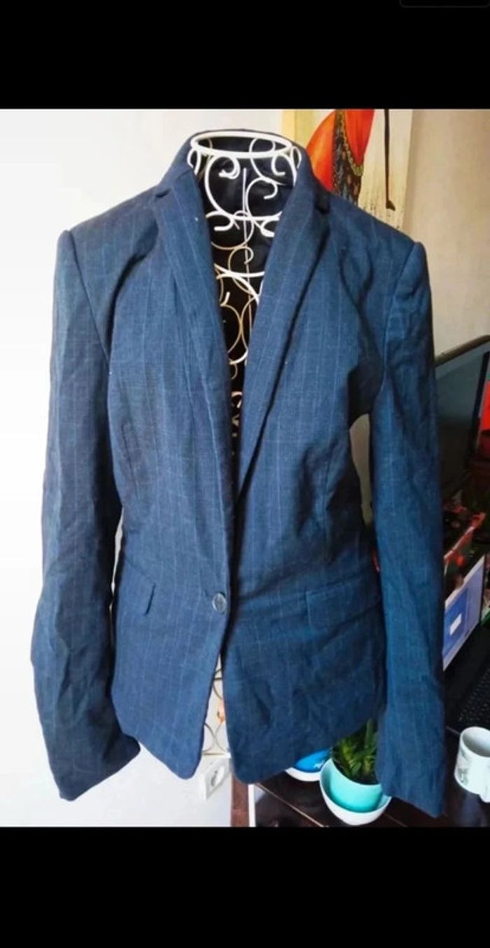 Blazer bleu marine avec épaulettes S 36 Esprit