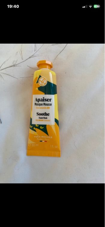 Masque mousse à la camomille Yves Rocher 