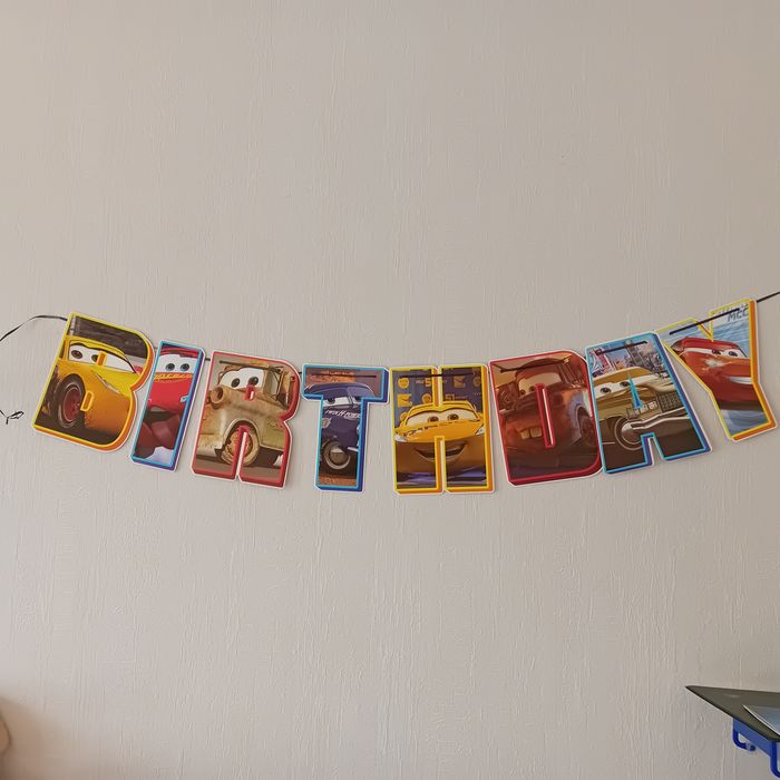 Faby27800 Banderole Happy Birthday "Cars" Joyeux anniversaire - photo numéro 2