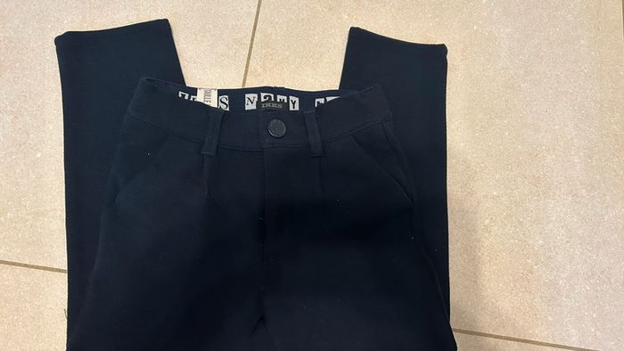 Pantalon forme chino navy en maille garçon IKKS 5 ans - photo numéro 5