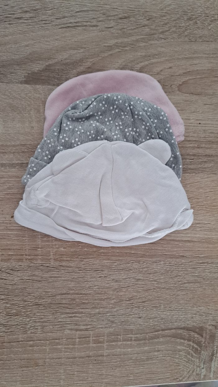 Lot de 3 bonnets