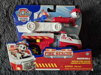 Figurine et véhicule Paw Patrol Pat’Patrouille Fire Rescue Marcus