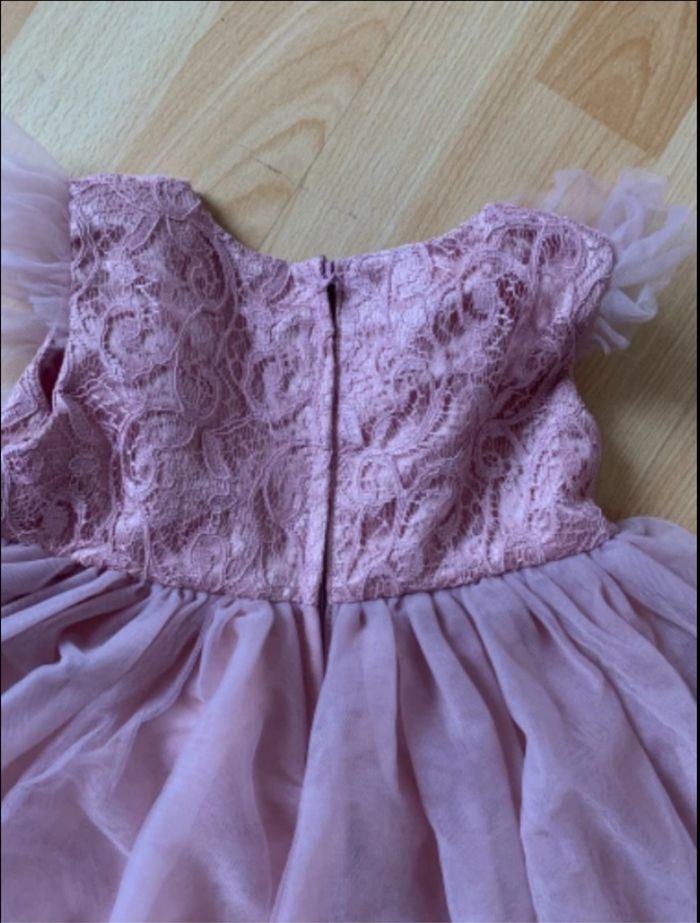 Jolie petite robe vieux rose 6/9 mois - photo numéro 4