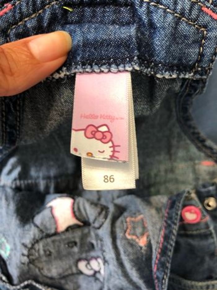 Salopette jupe Hello kitty en jeans 86 cm - photo numéro 3