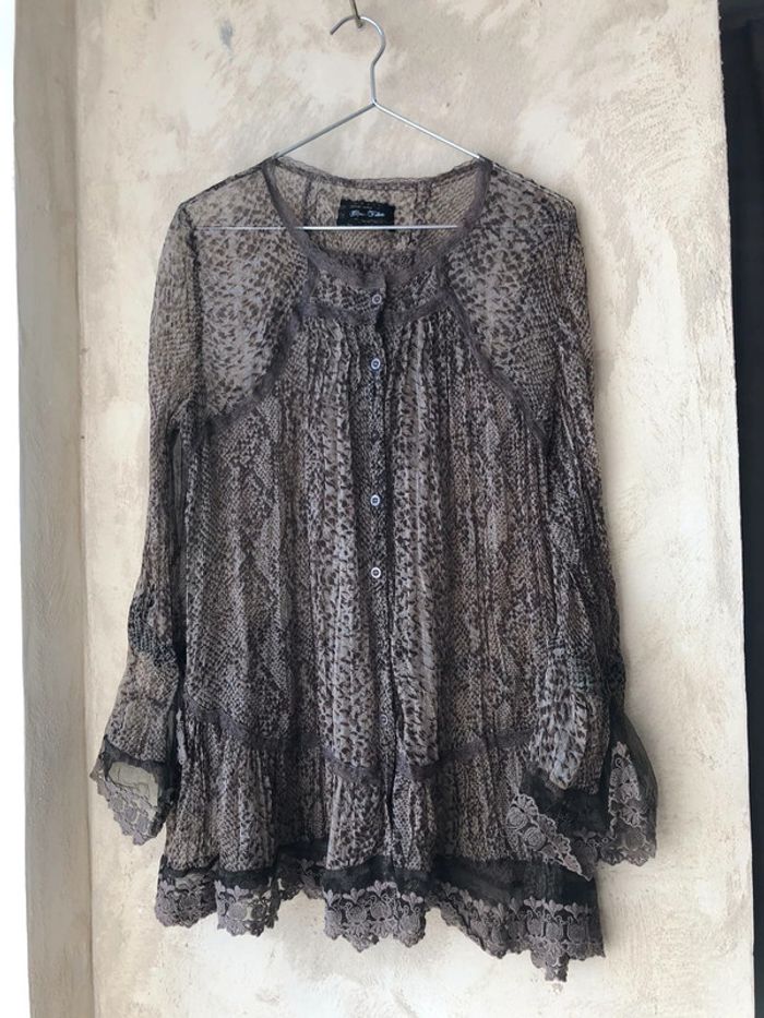 Blouse imprimé animal fluide S/M