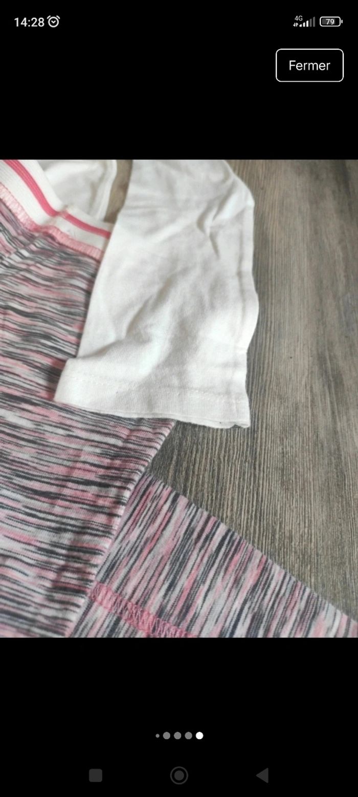 Lot leggingnde sport et t-shirt imprimé papillon fille 5 ans - photo numéro 9