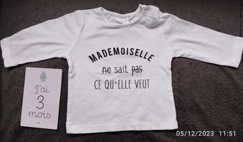 Tee-shirt manches longues 3mois