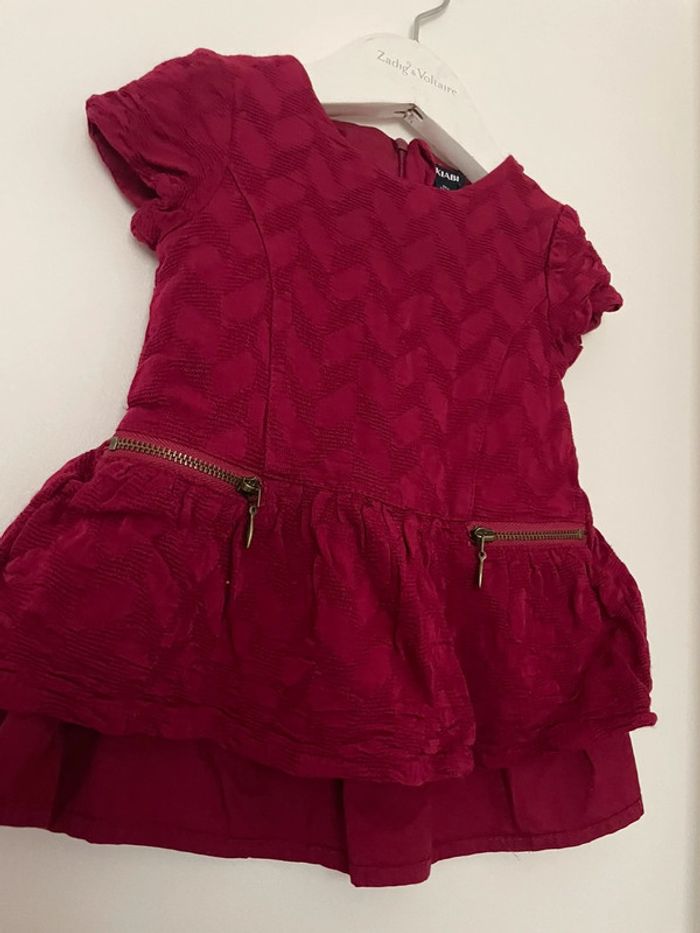 Robe rouge Bordeaux 6 mois fille - photo numéro 2