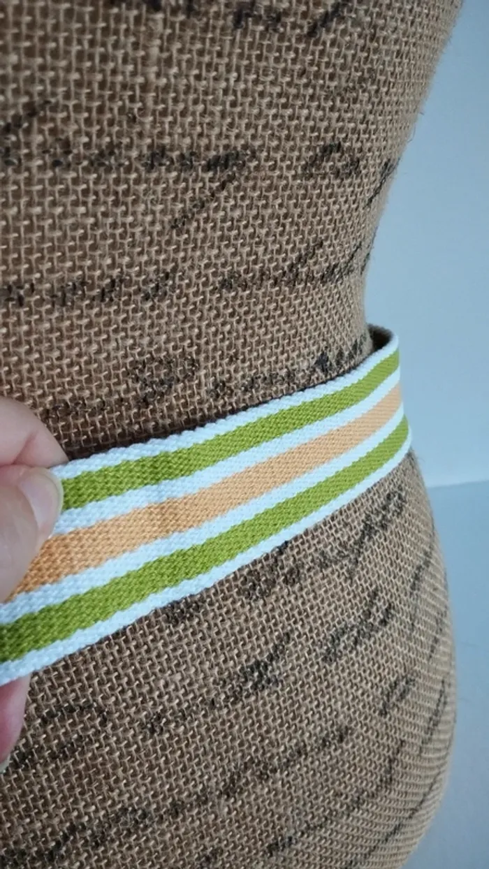 Ceinture ajustable blanche jaune verte mixte - photo numéro 10