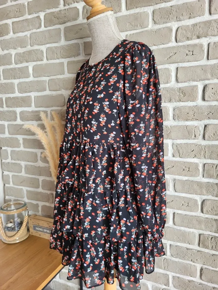 Robe fluide à volants et motifs fleuris Edited - Neuve - photo numéro 11