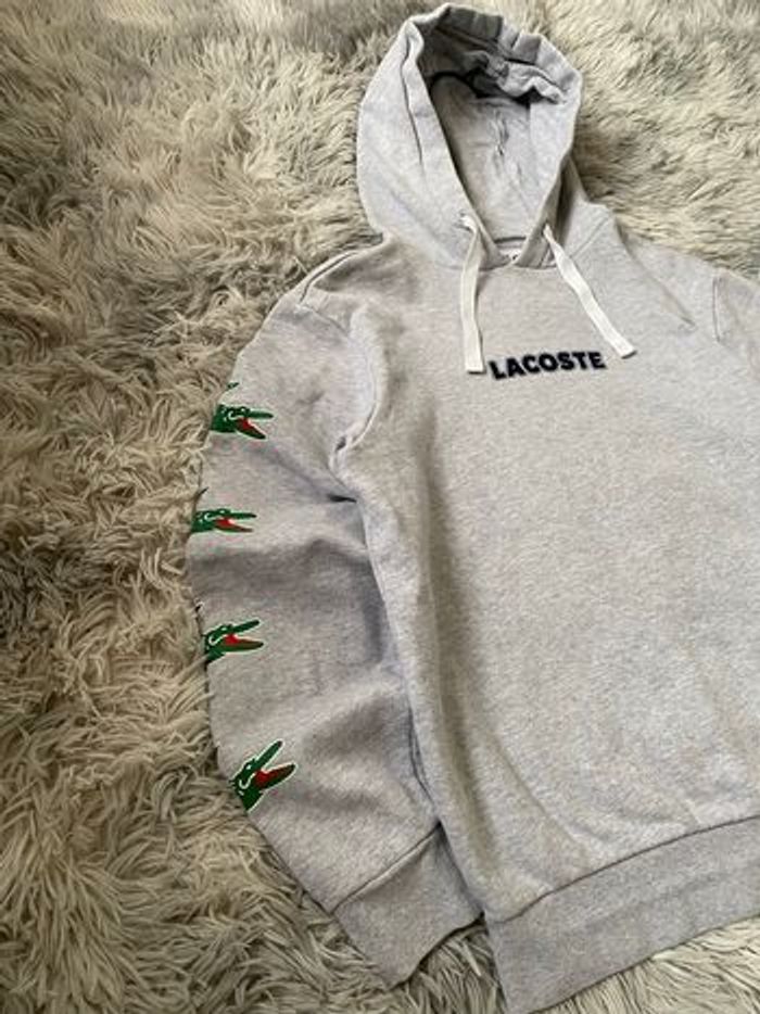 Sweat à capuche Lacoste /Taille XS /Gris - photo numéro 2